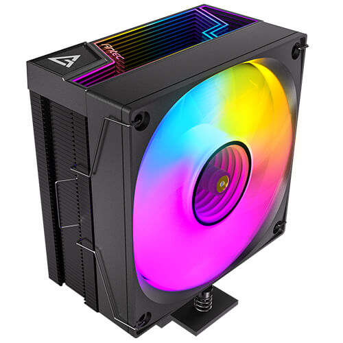 Antec F600 ARGB - Black, CPU Air Cooler, 6 Copper Heat Pipes, 120mm ARGB PWM Fan, 220W TDP, Intel LGA1851/1700, AMD AM5/AM4, 1-Yr Wty