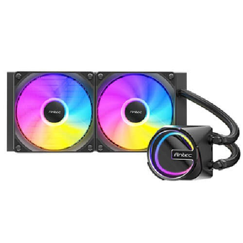 Antec Skeleton 240 ARGB 240mm AIO Liquid CPU Cooler with PWM ARGB Fans, Intel & AMD Support - 3 Year Warranty