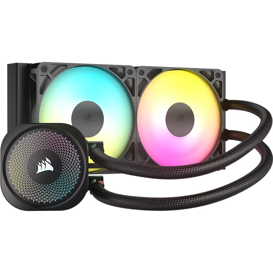 Corsair NAUTILUS 240 RS ARGB Liquid CPU Cooler - Black 240mm Rad, 2x PWM fans, RGB, Copper Cold Plate, 400mm Tubing, Intel & AMD Support