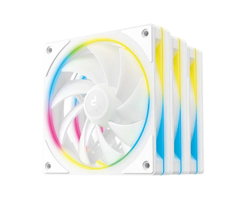DeepCool FL12 SE WH ARGB 120mm Performance Fans – 3 Pack, White, Hydro Bearing, 120×120×25mm