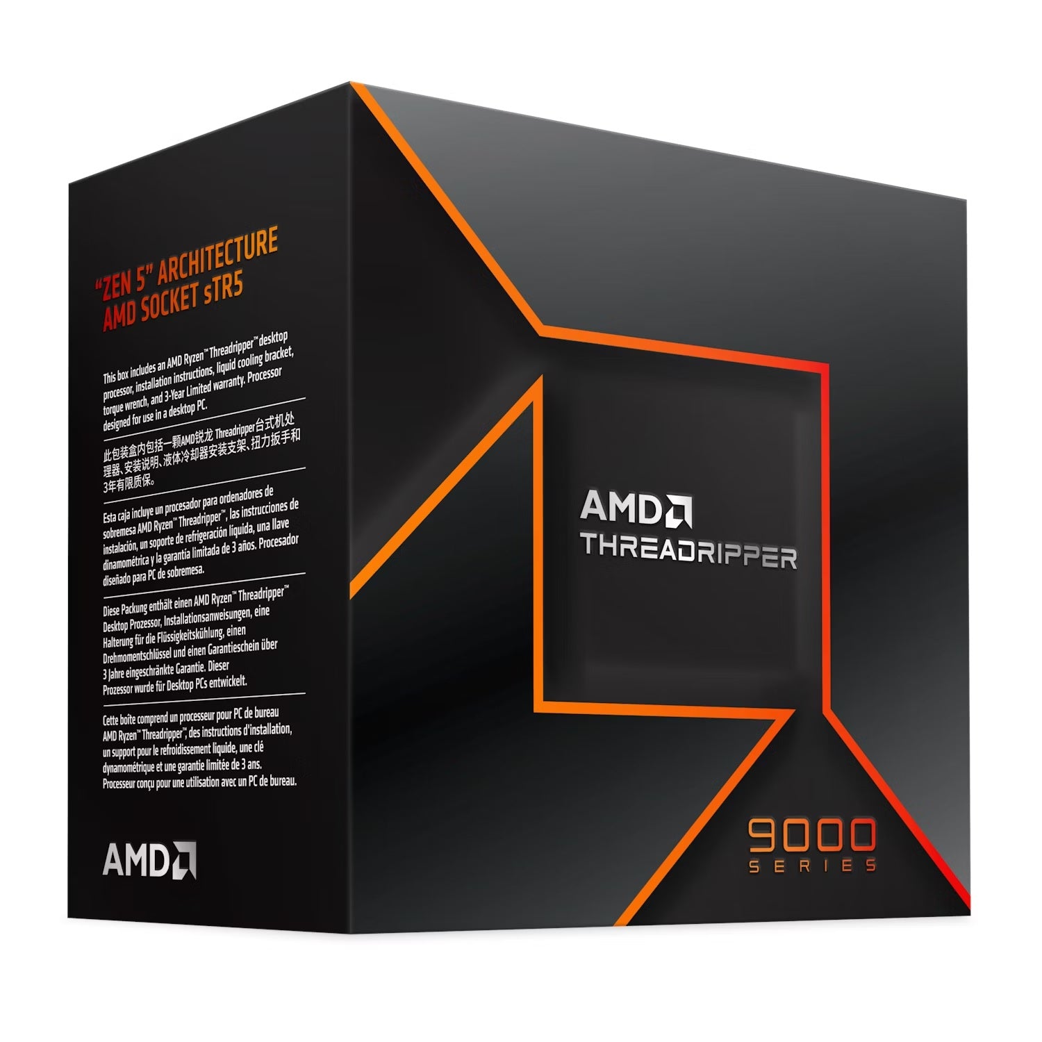 AMD Ryzen Threadripper 9980x tray version, Zen5, 64Cores / 128Threads, Up to 5.4 / 3.2 GHz, PCIe 5.0, 256MB L3, 350W TDP, DDR5-6400 RDIMM, sTR5, TRX50