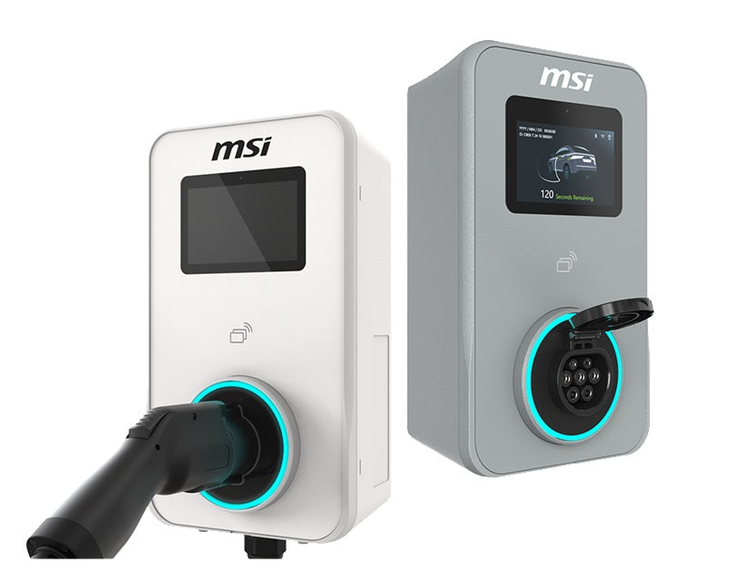 MSI Eco Premium Max 22kW 3-Phase EV Charger – OCPP 2.0.1, Wi-Fi, 5″ Display, Gray
