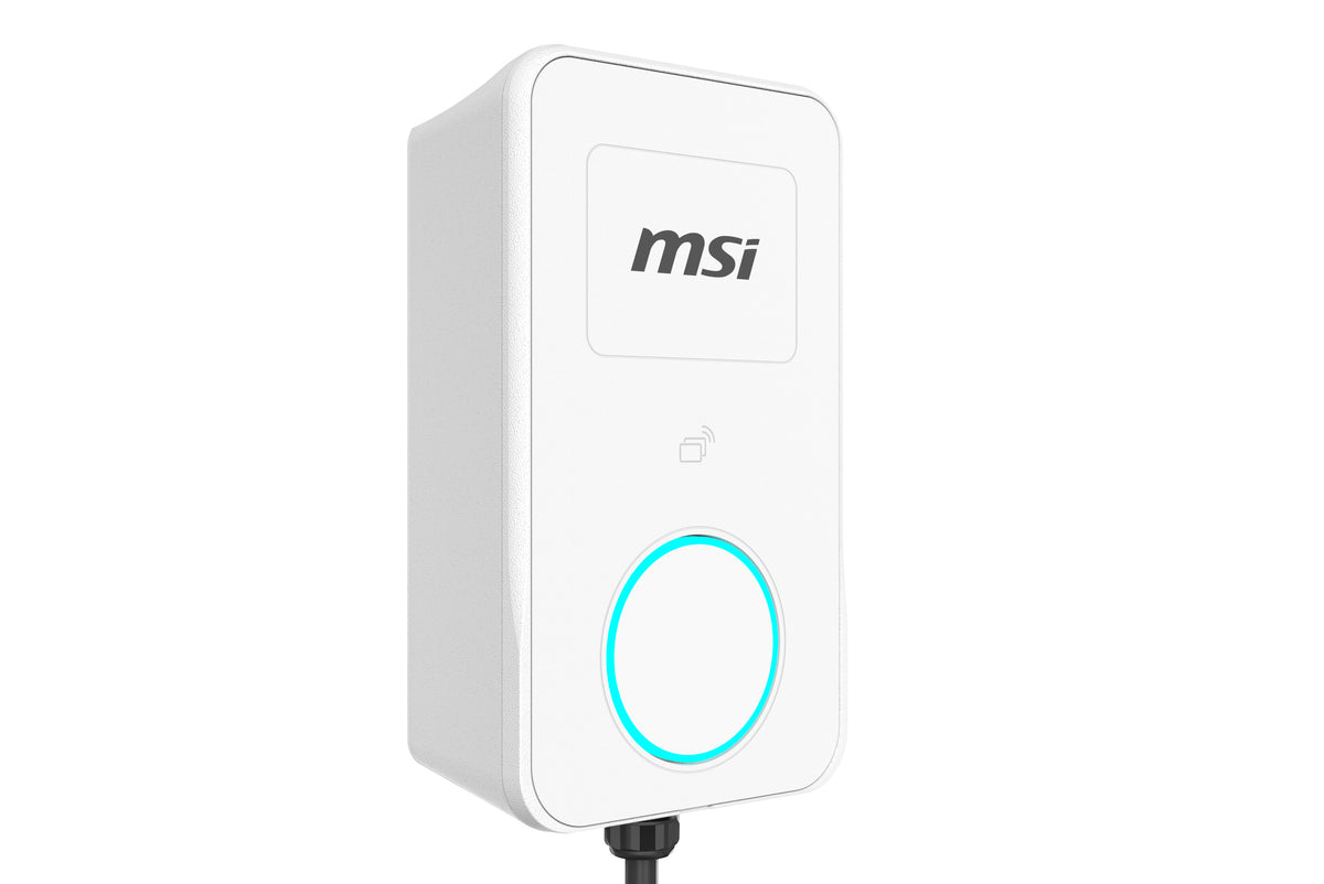 MSI Eco Life Home 22kW 3-Phase EV Charger – OCPP 2.0.1, Wi-Fi, 5″ Display, White