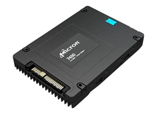 Crucial 7450 Pro 7.68TB Gen4 NVMe Enterprise SSD U.3 6800/5600 MB/s R/W 1000K/215K IOPS 14000TBW 1DWPD 2M hrs MTBF Server Data Centre 5yrs
