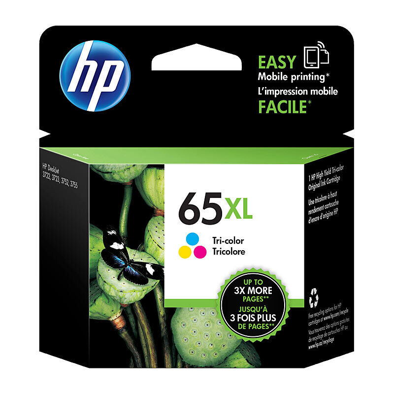 HP 65XL Tri-Colour Original Ink Cartridge (N9K03AA)