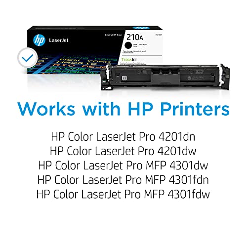HP Genuine 210A Black Toner Cartridge, W2100A