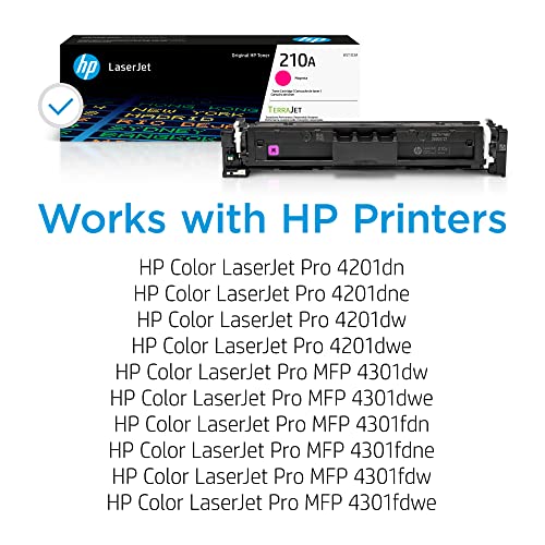 HP Genuine 210A Original Magenta Laser Toner Cartridge, W2103A