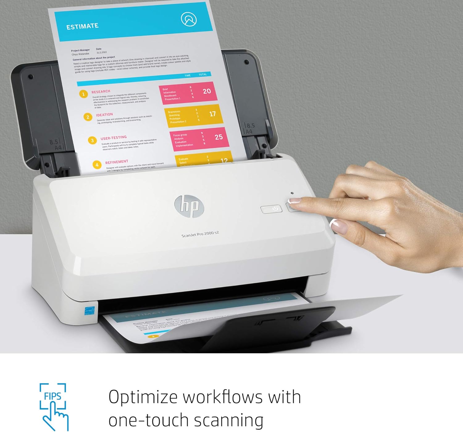 HP Scanjet Pro 2000 s2 Sheet-Feed Scanner (6FW06A)
