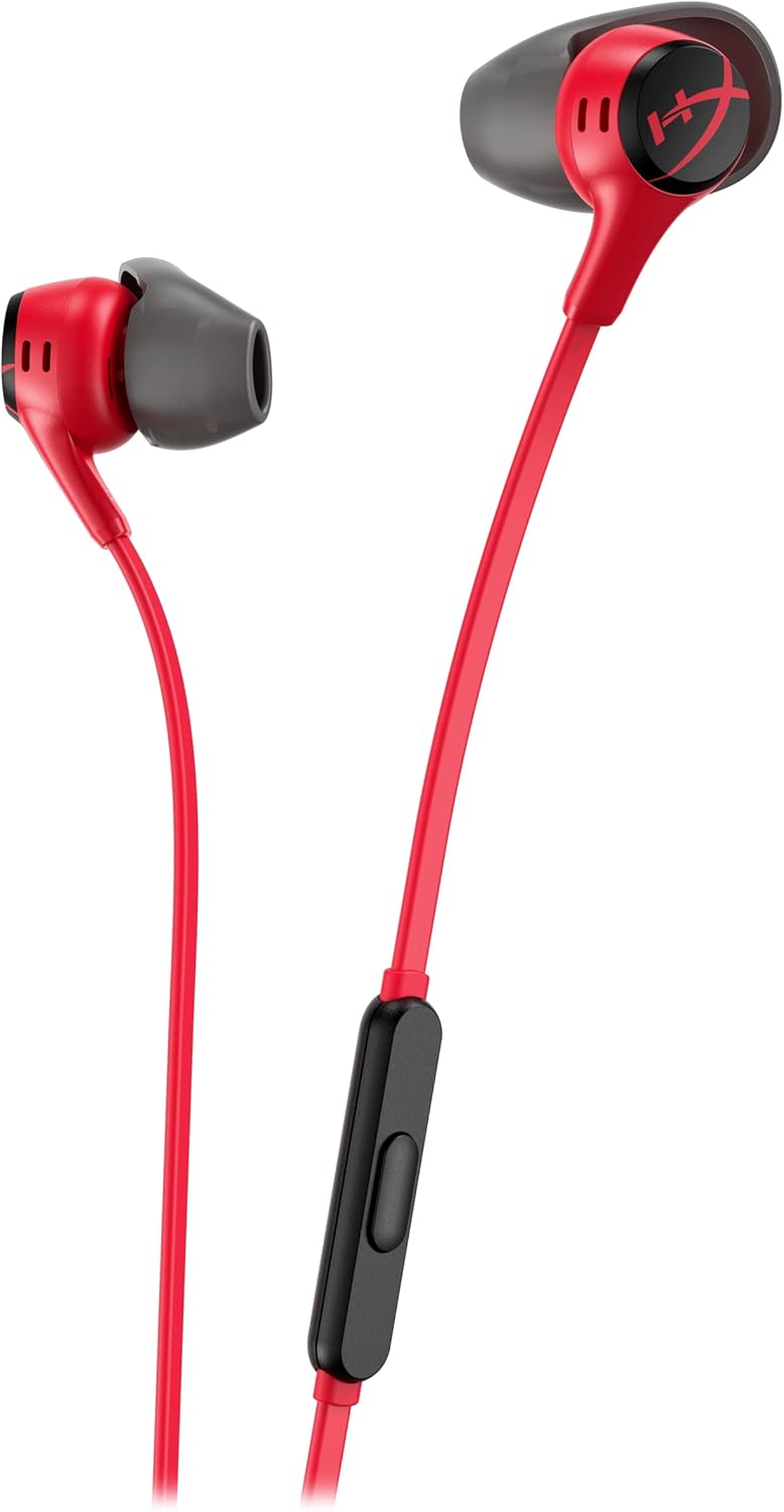 HyperX Cloud Earbuds II Gaming Earbuds with Mic, Red