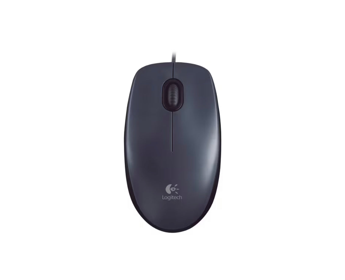 Logitech M90 Mouse - USB - Optical - Black - Cable - 1000 dpi