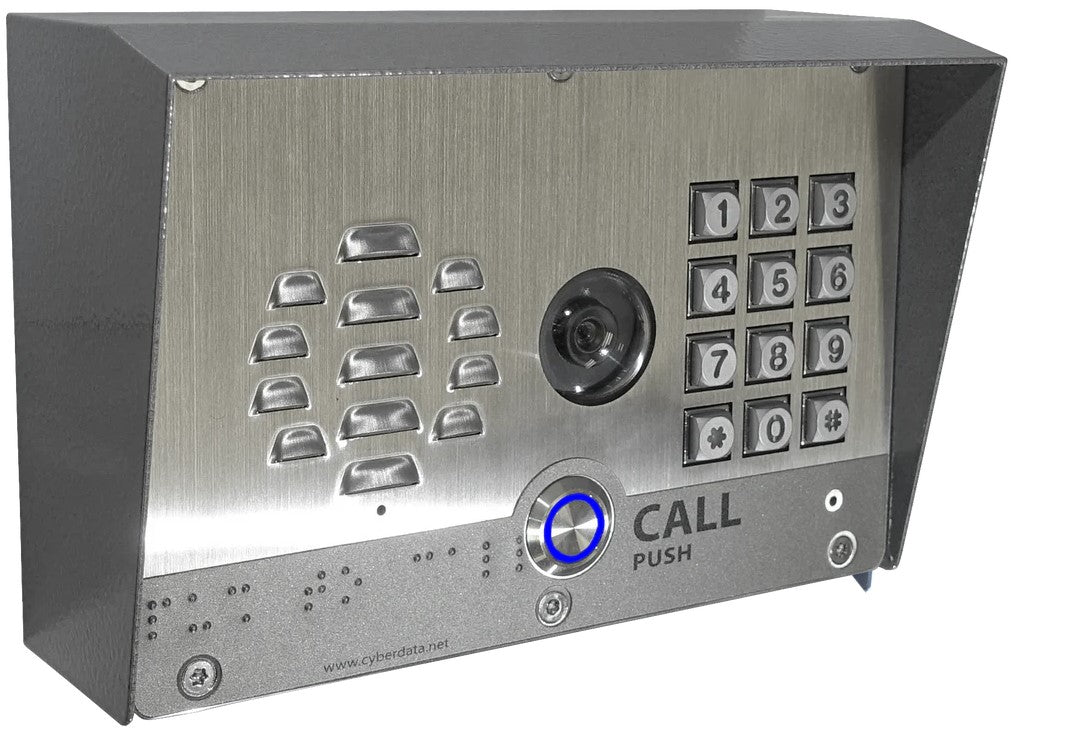 Cyberdata 011215 Outdoor Shroud, 2X for outdoor backboxes gives the added protection from environmental elements, Corrosion resistant aluminum 5052