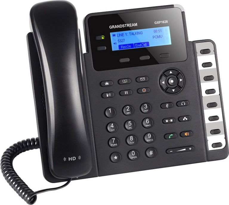 Grandstream GXP1628 2-Line Gigabit PoE IP Phone with HD Audio