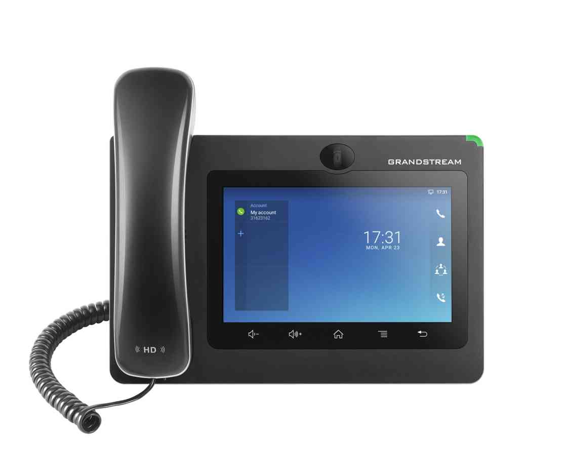 Grandstream GXV3370 16 Line Android IP Phone, 16 SIP Accounts, 1024 x 600 Colour Touch Screen, 1MB Camera, Building Bluetooth+Wifi, Powerable Via