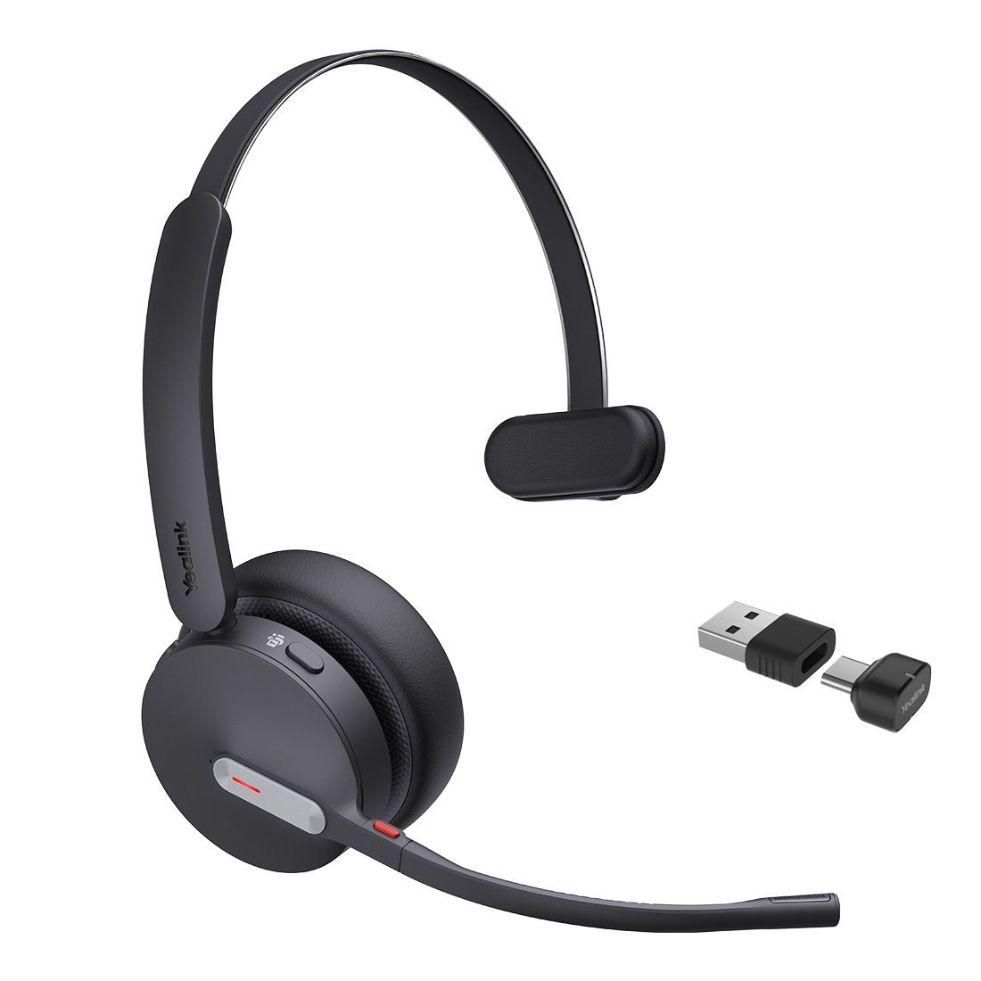 Yealink BH70-M-MS-CA-CS Bluetooth Wireless Mono Headset with Stand Teams USB-C/A 3mic Noise
