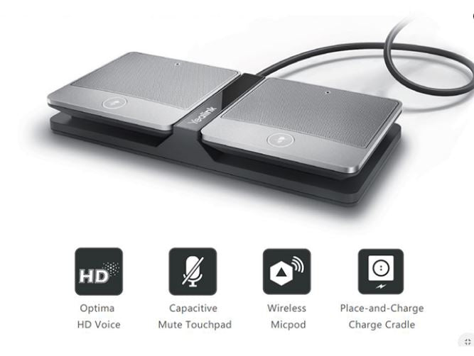 Yealink CPW90-PKG Wireless Expansion Mic Package Suits Mvc Systems - Inc the DD10K DECT HD