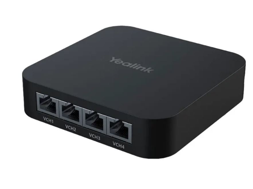 Yealink RCH40 4-Port PoE Switch Used for Connecting Meeting Room Cameras Microphones & Speakers