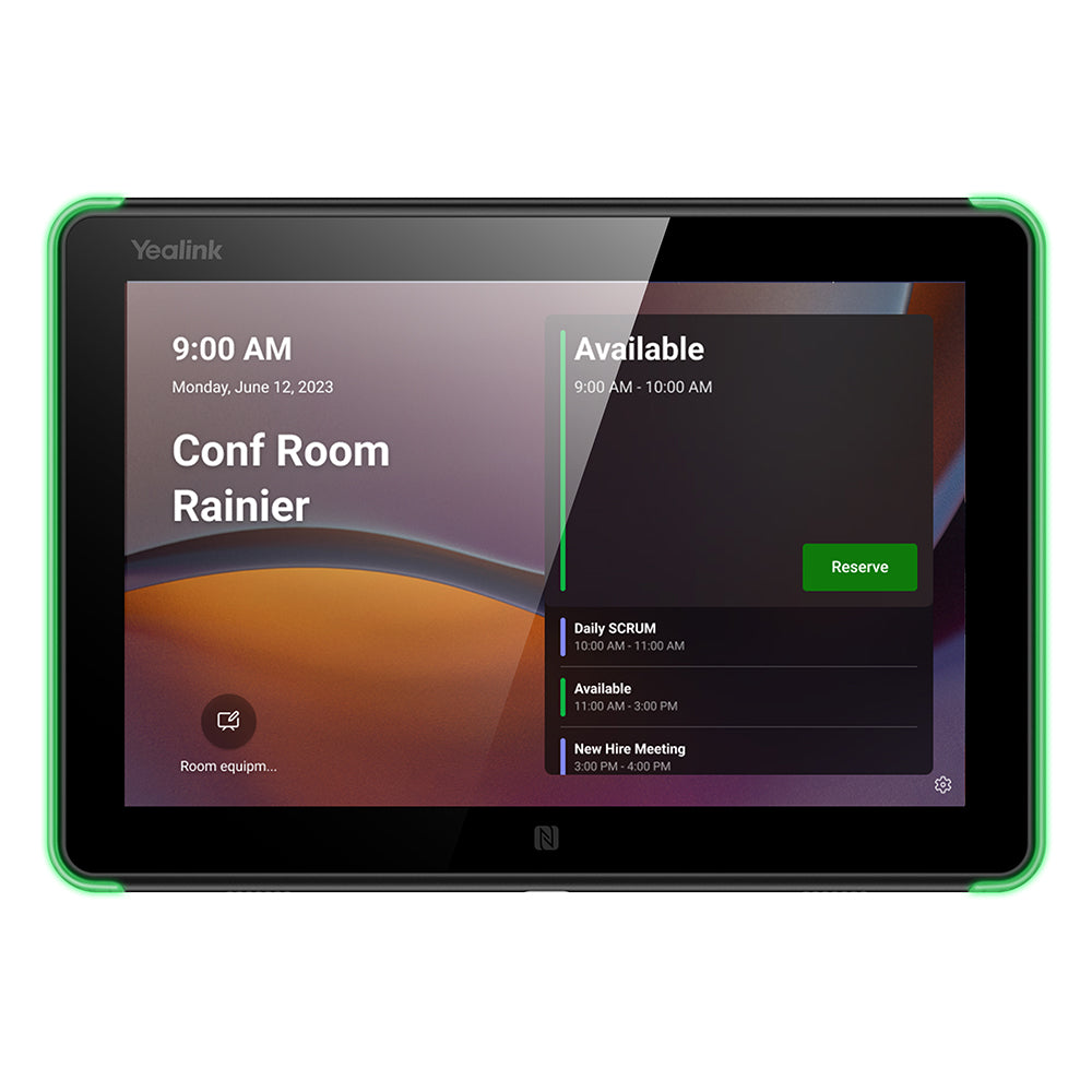 Yealink RoomPanel-E2 8-Inch Scheduling Panel Flush Mount for Wall or Glass 20-Degree Tilt