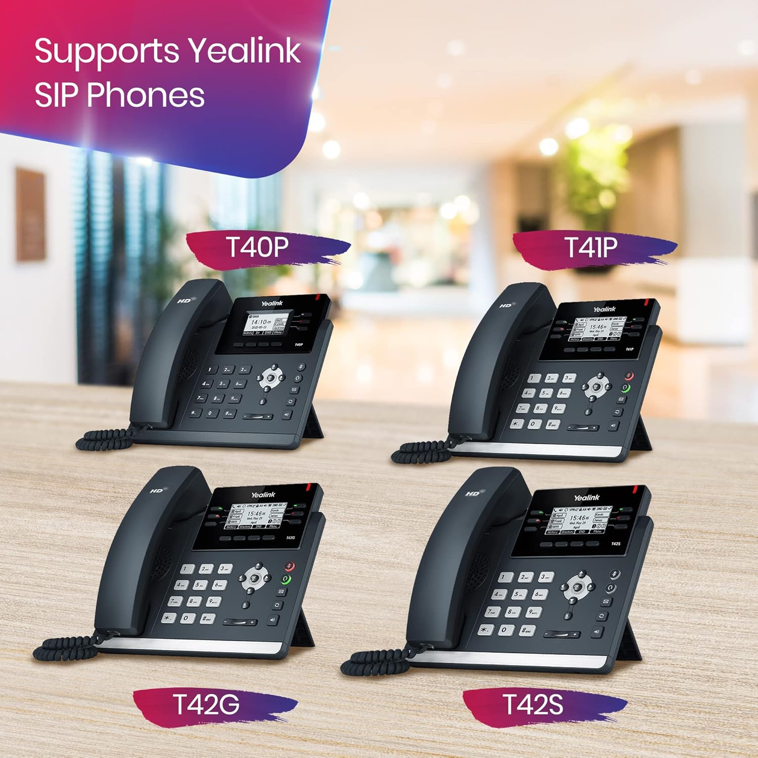 Yealink WMB-T40/T41/T42-WB Wall Mount Bracket for SIP-T40G/T40P//T41P/T41S/U/T42G/T42S/T42U/T43U