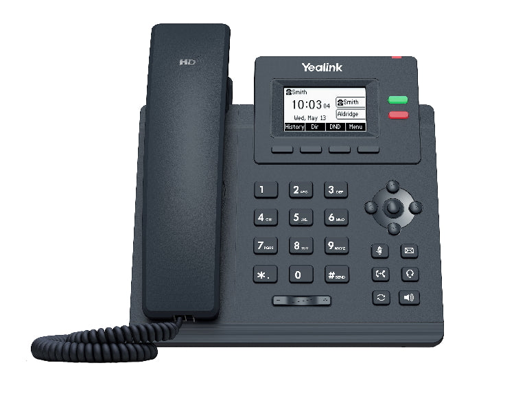 Yealink SIP-T31G 2 Line IP Phone Basic Desk Phone 132x64 LCD Dual Gigabit Ports PoE. No Power