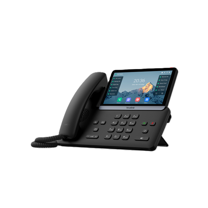 Yealink SIP-T77U IP Phone 7' Touchscreen 16 SIP Accounts Dual USB HD Voice PoE Linux 6.1 Tee