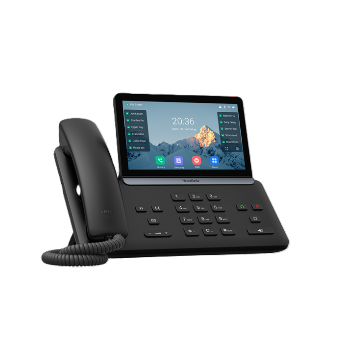 Yealink SIP-T87W IP Phone 7-Inch Touchscreen 16 SIP Accounts Bluetooth 5.0 Wi-Fi 6