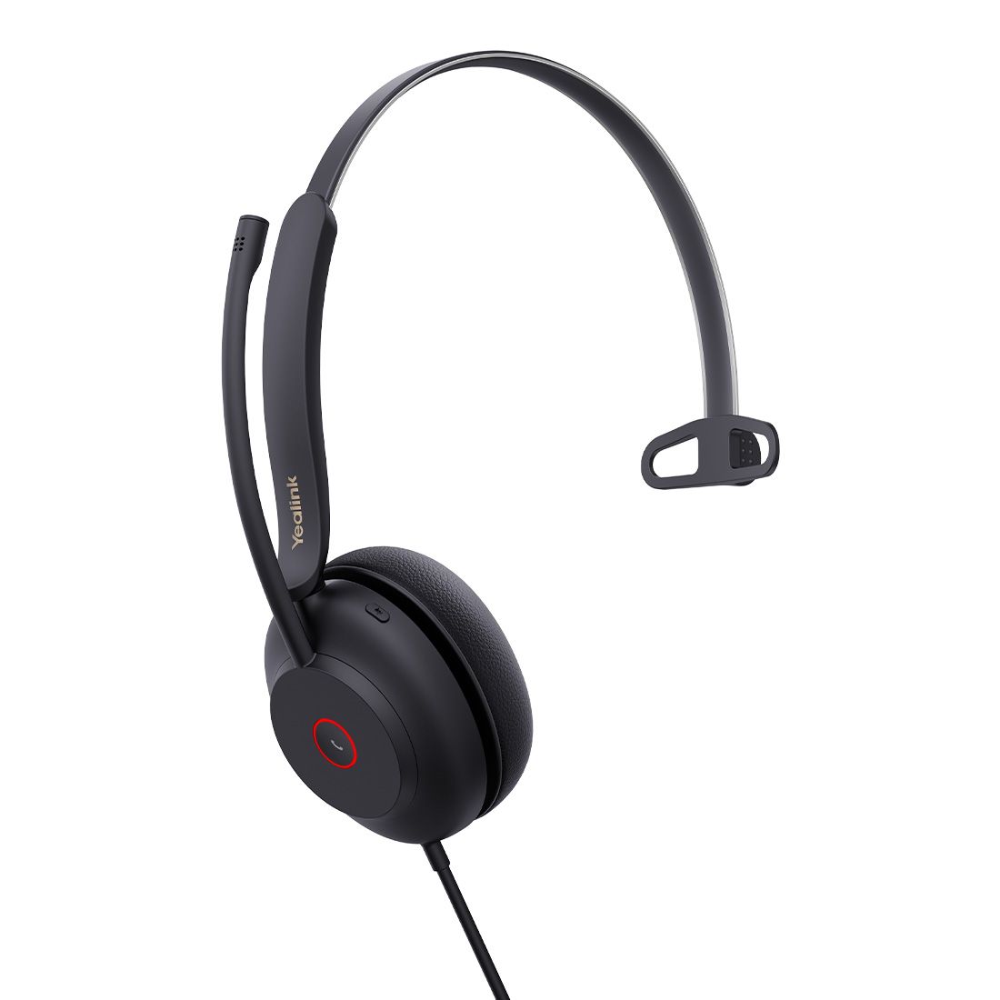 Yealink UH37-M-UC-C Mono USB Wired Headset UC USB-C 35mm Speaker Busylight Leather Ear Cushion