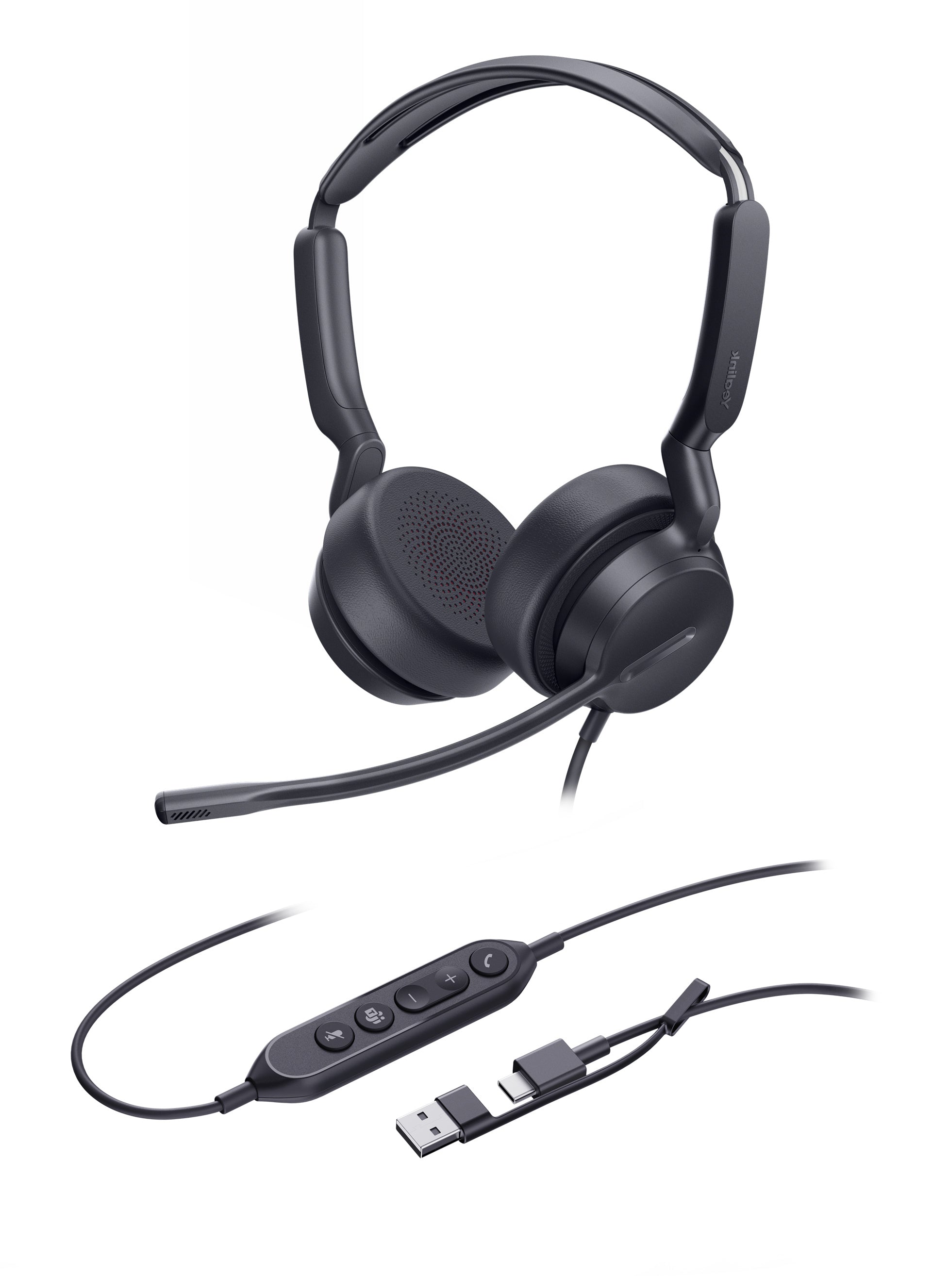 Yealink UH42-D-MS-CA Dual Teams USB-C/A Microsoft Certified Teams USB Wired Headset