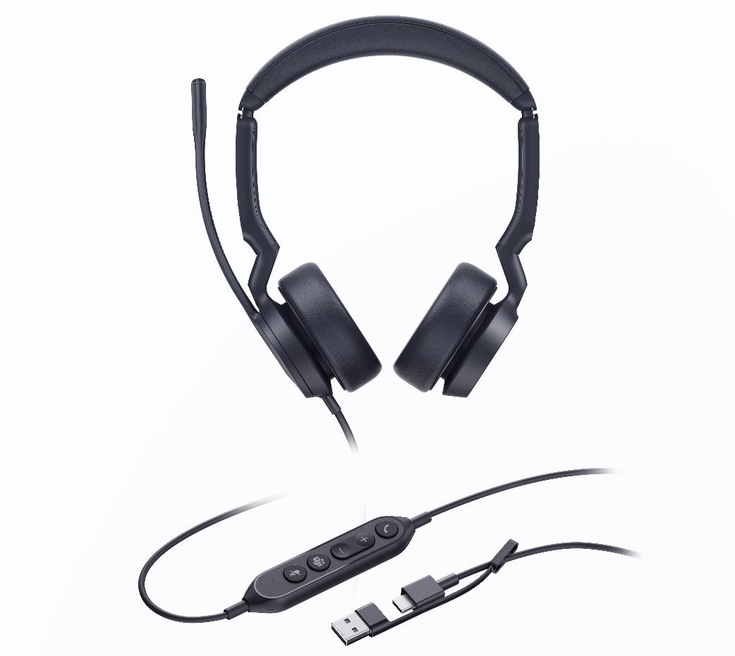 Yealink UH44-D-MS-CA Dual Teams USB-C/A Microsoft Certified Teams USB Wired Headsetdual