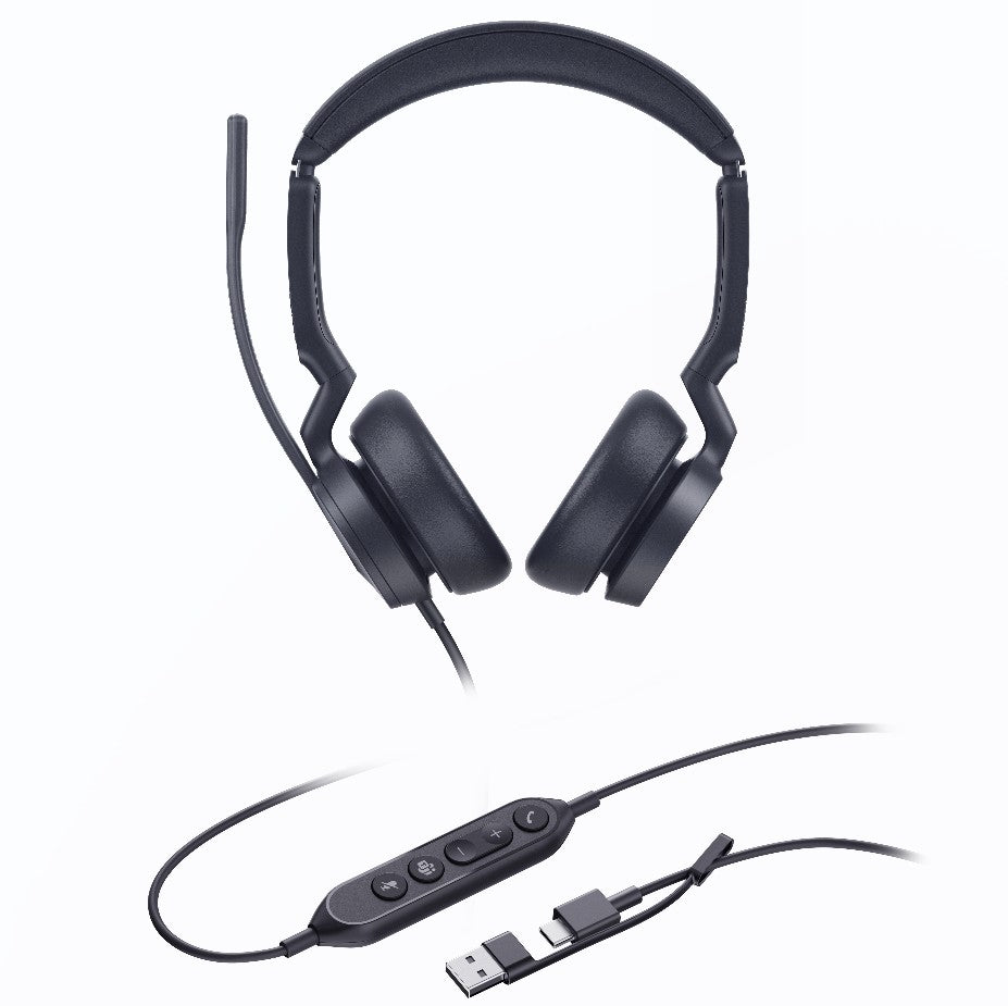 Yealink UH46-D-MS-CA Dual Teams USB-C/A Microsoft Certified Teams USB Wired Headset