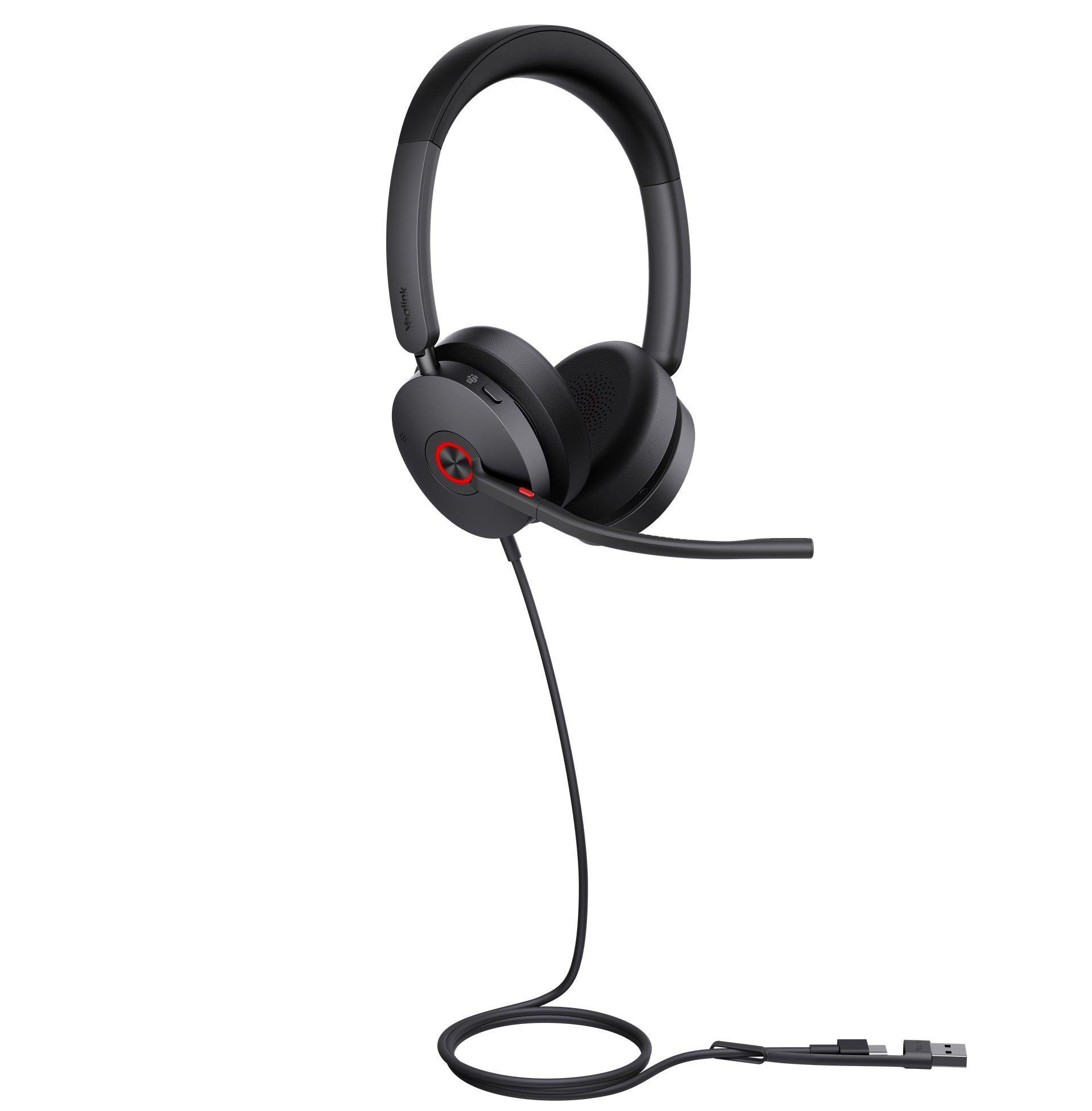 Yealink UH48-Dual-Teams-CA USB Wired Headset Hybrid Active Noise Cancellation