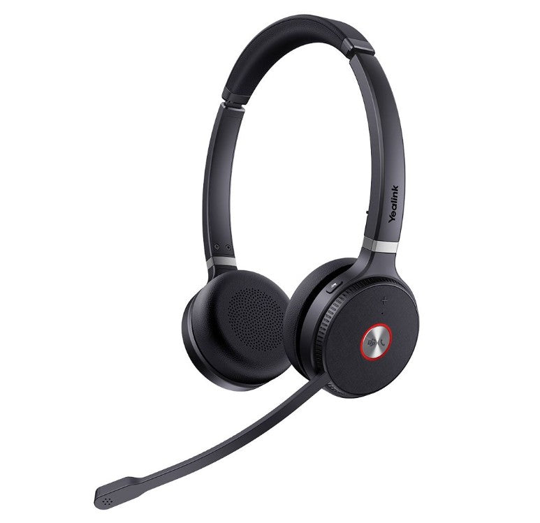 Yealink WH62-Dual-Teams DECT Wireless Headset With Busylight and Leather Ear Cushions