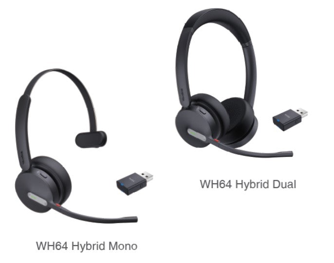 Yealink WH64 Hybrid Mono with Charging Stand Teams Hybrid Mono with Charging Stand DECT