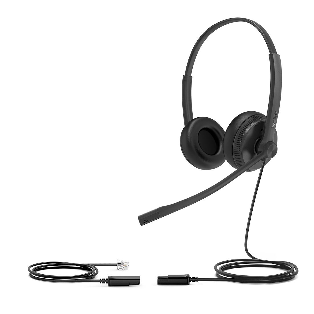 Yealink YHS34-Dual Wired Headset with QD to RJ Port Noise-canceling Headset Binaural Ear