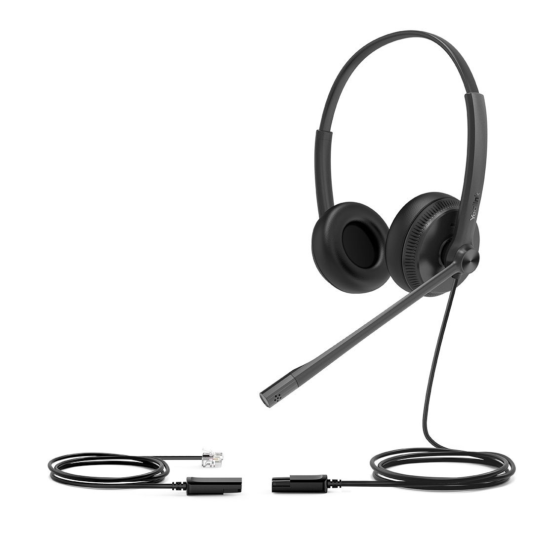 Yealink YHS34-Dual Wired Headset with QD to RJ Port Noise-canceling Headset Binaural Ear