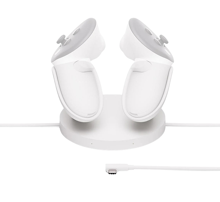 Meta Quest Compact Charging Dock Works with Meta Quest 3/3S Extended Headset Charging Cable Wireless Charging