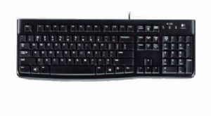 Logitech K120 Keyboard - Cable Connectivity - USB Interface - Black
