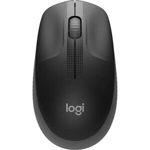 Logitech M190 Full-size Mouse - USB - Optical - 3 Button(s) - Charcoal - Wireless