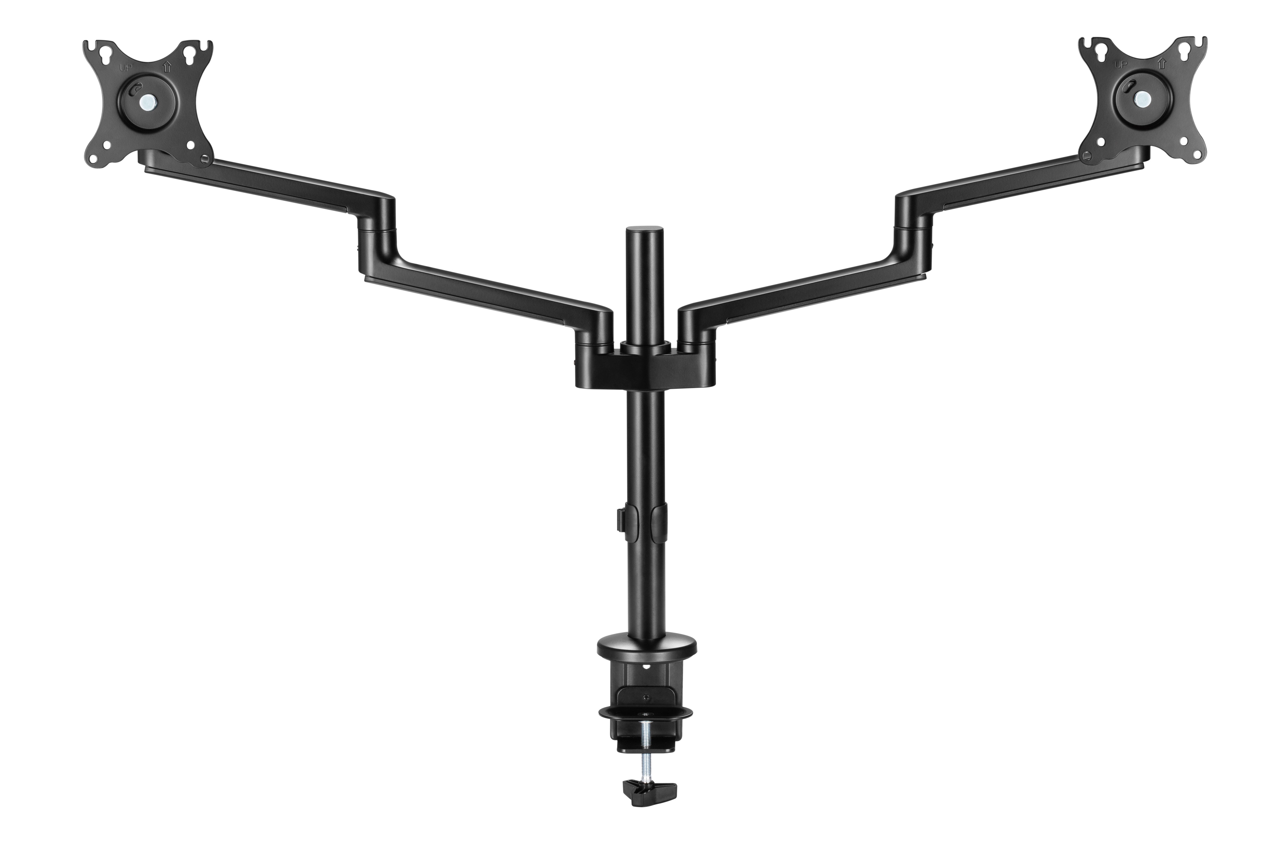 Astrotek Dual Monitor Arm Desk Mount Height Adjustable Stand for 2x LCD Display 23.8' 24' 27' 31.5' 32' 8kg 30Â° Tilt 180Â° Swivel 360Â° Pivot VESA LS
