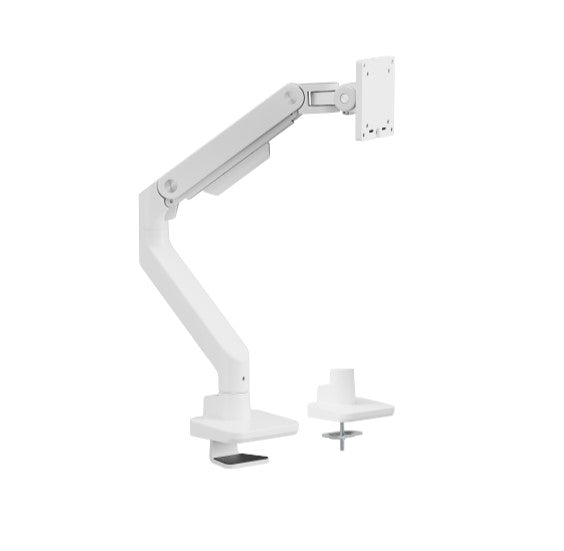 Brateck LDT81-C012-W NOTEWORTHY HEAVY-DUTY GAS SPRING MONITOR ARM For most 17'~49' Monitors, Fine Texture White