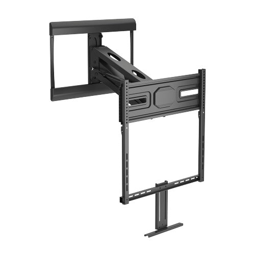 Brateck Premium Pull Down Mantel TV Wall Mount For 65'-85' up to 45KG, Fit Curved TV,  Matte Black,  587x650x1098mm