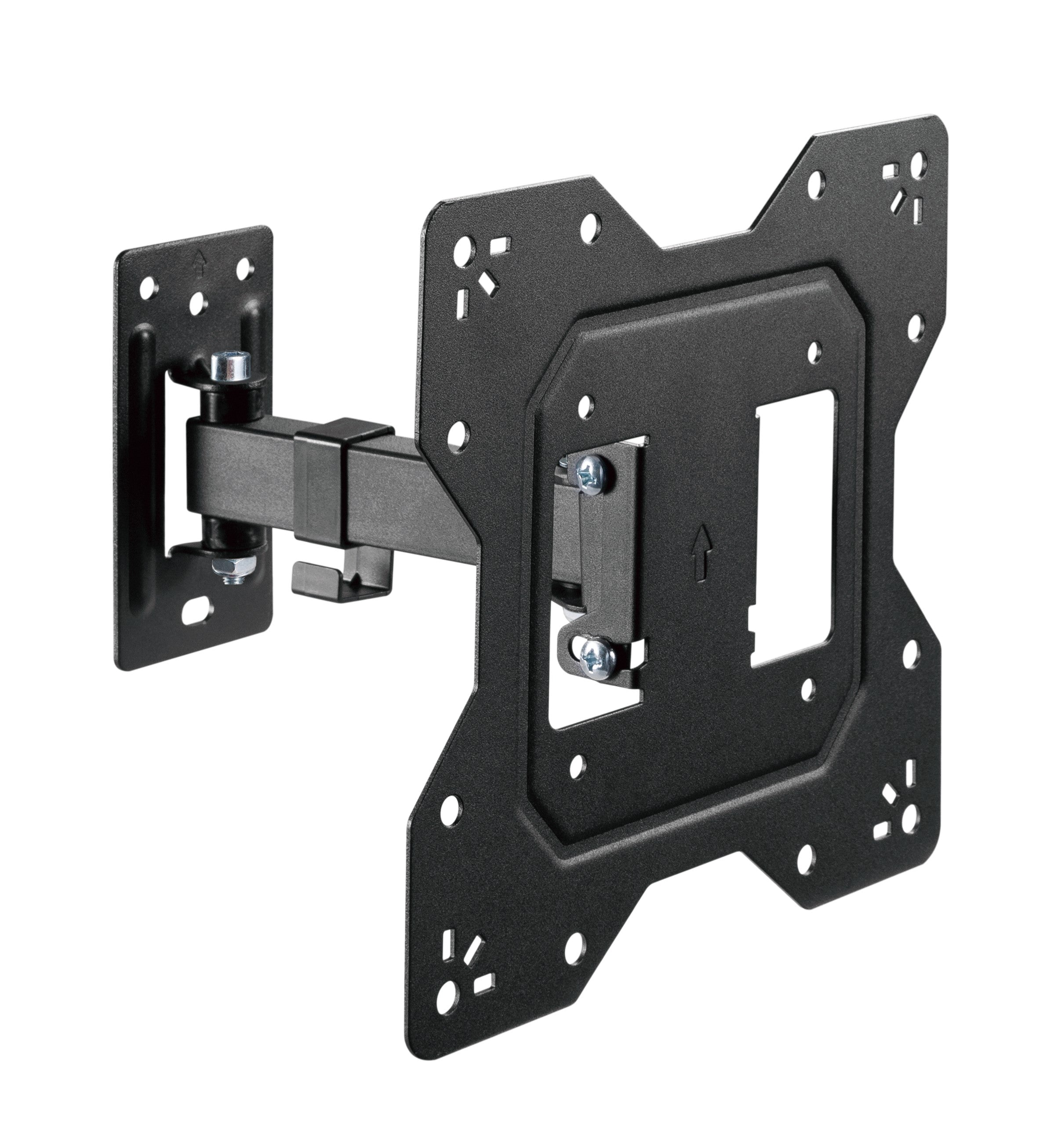BrateckEconomical Full-Motion TV Wall Mount For 23'-43' Fit Curved TV up to 30KG, VESA 100x100,100x200,200x100,200x200 Fine Texture Black