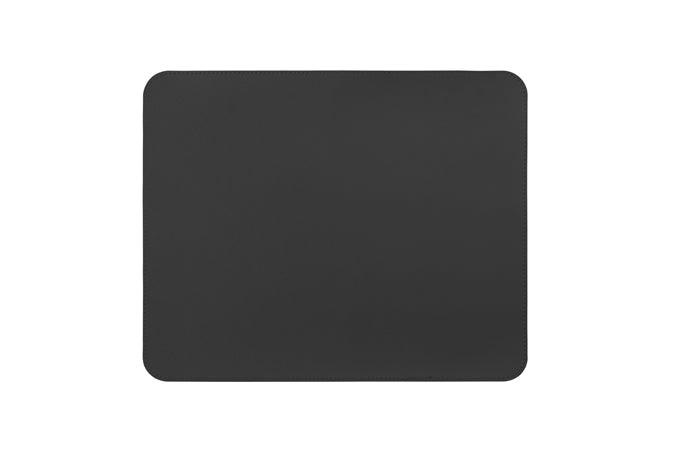 Brateck MP07-1-B Single-Sided PVC Leather Mouse Pad Black, 300x250x2mm, Bulk Packing