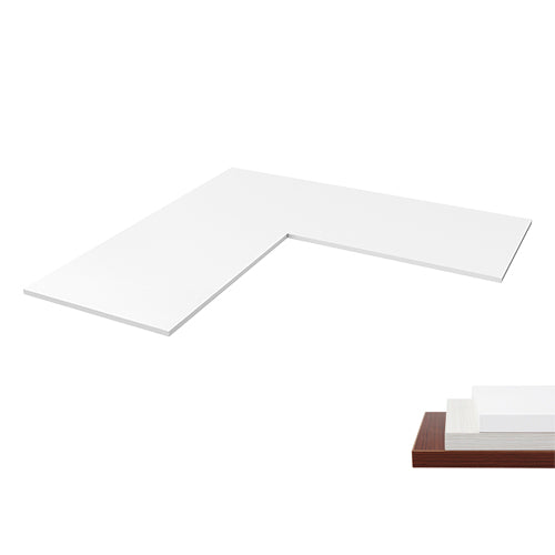 Brateck L-Shape(90Â°) Particle Board Desk Board White, 1800x750x25mm, Recommended desk frame: MABT-M06-33R-B