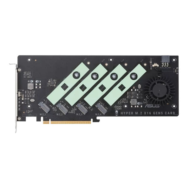ASUS HYPER M.2 X16 GEN5 CARD (PCIe 5.0/4.0) Supports Up to Four NVMe M.2 (2242/2260/2280/22110) Devices at Up to 512 Gbps for RAID Functions