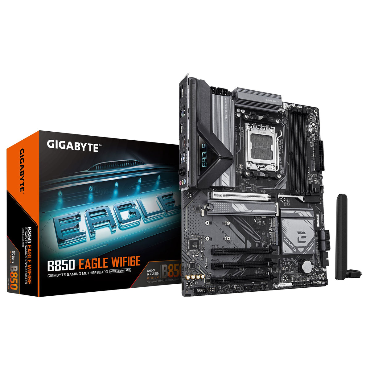Gigabyte B850 EAGLE Wi-Fi 6E 1.0, B850 AM5 Motherboard â€“ DDR5, Wi-Fi 6E â€“ B850 EAGLE WIFI6E