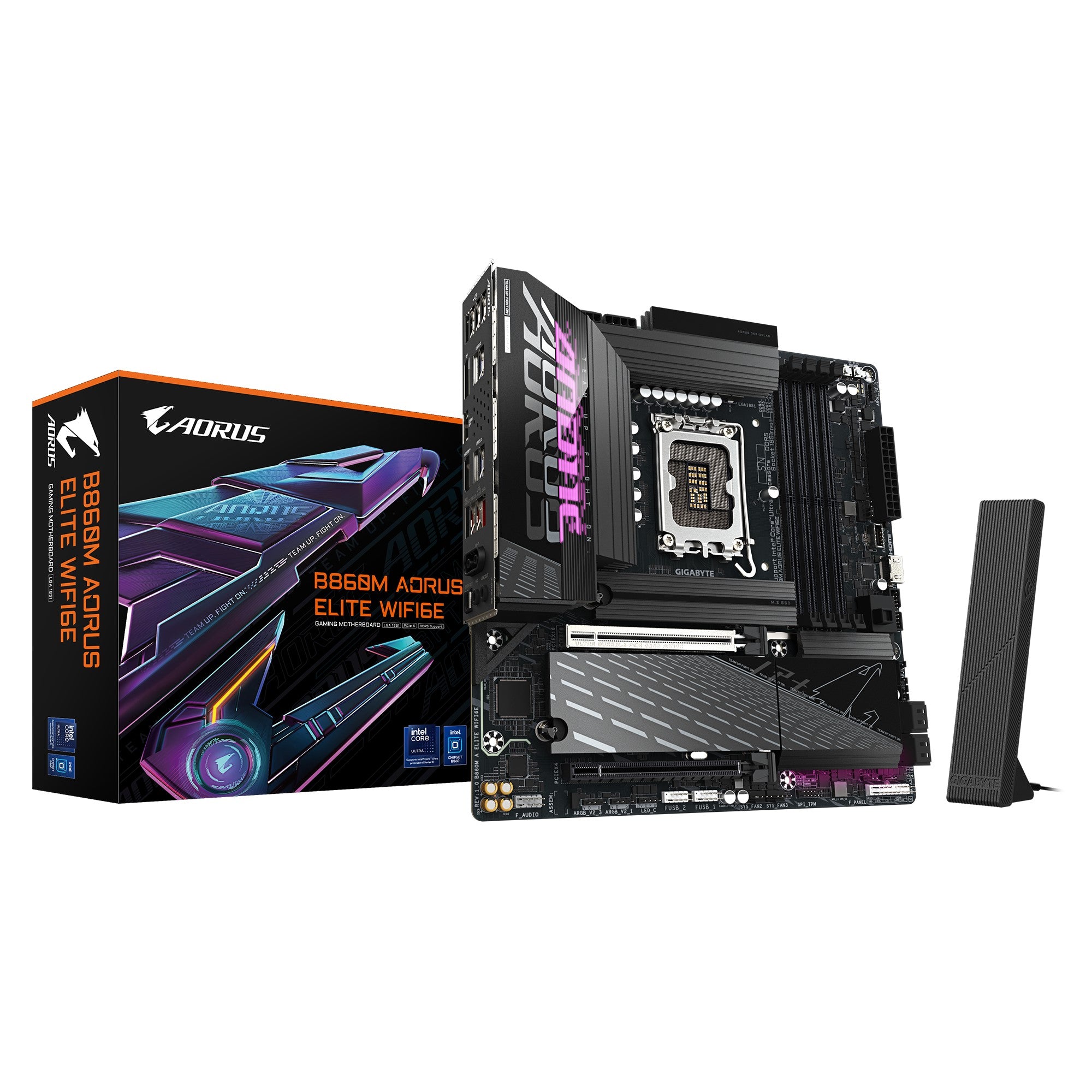 Gigabyte B860M A ELITE WIFI6E 1.0,  Intel  B860, 4 x DDR5 up to 256 GB, 2x HDMI, 2 x PCI Express x16, 3 x M.2, 4 x SATA, 8x USB 3.2