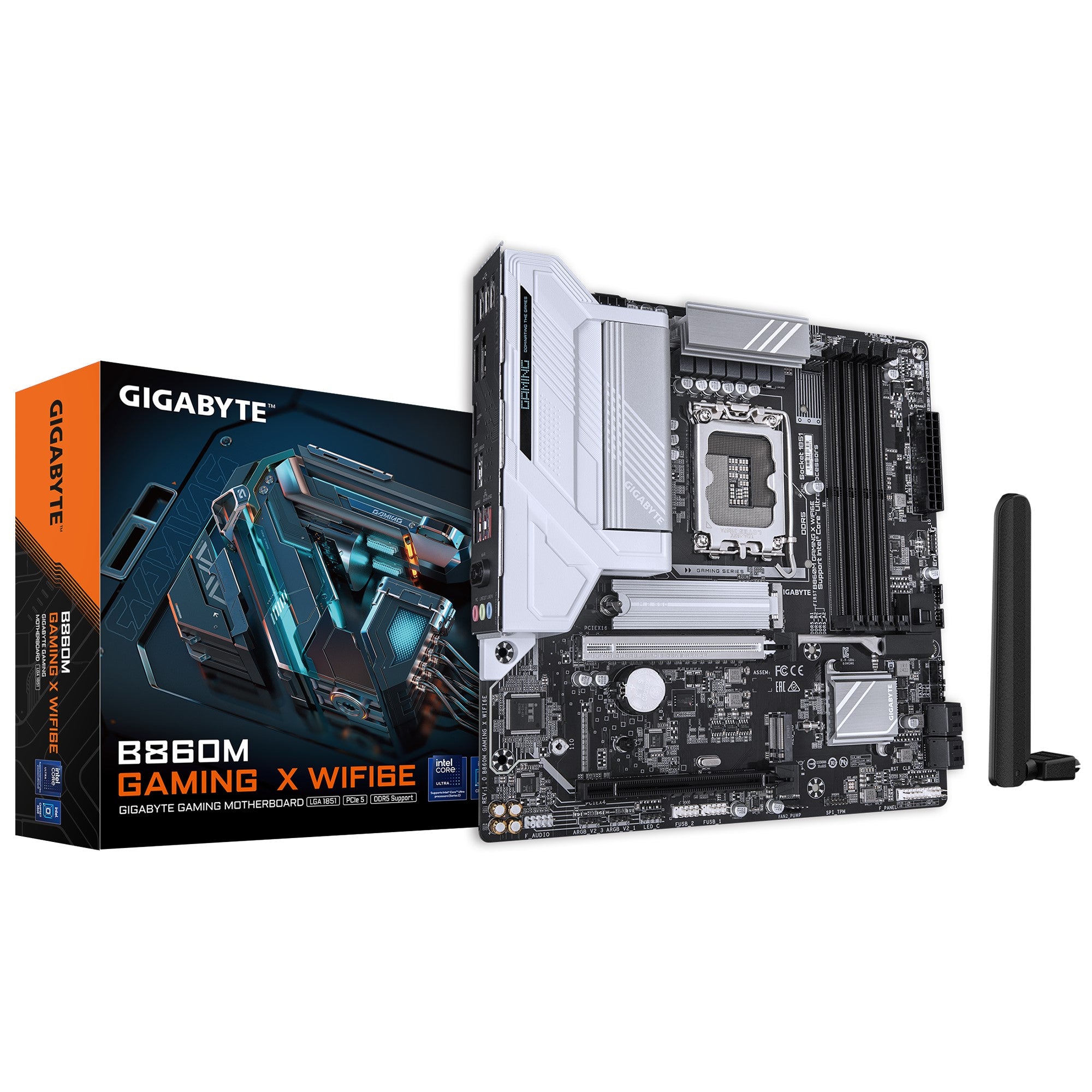 Gigabyte  B860M GAMING X WIFI6E 1.0, Intel  B860, 4 x DDR5 up to 256 GB, 1x HDMI, 2 x PCI Express x16, 2 x M.2, 4 x SATA, 6x USB 3.2