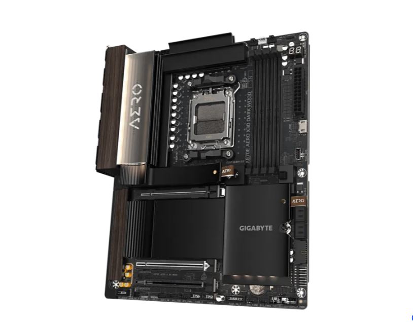 Gigabyte X870E AERO X3D DK WOOD X870E AM5 ATX Motherboard â€“ DDR5 up to 256GB, Wi-Fi7, 5GbE  â€“ X870E AERO X DK WOOD 1.0