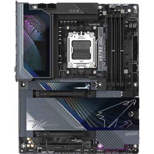 Gigabyte X870E AORUS MASTER X3D X870E AM5 ATX Motherboard â€“ DDR5 up to 256GB, Wi-Fi7, 10GbE â€“ X870E A MASTER X