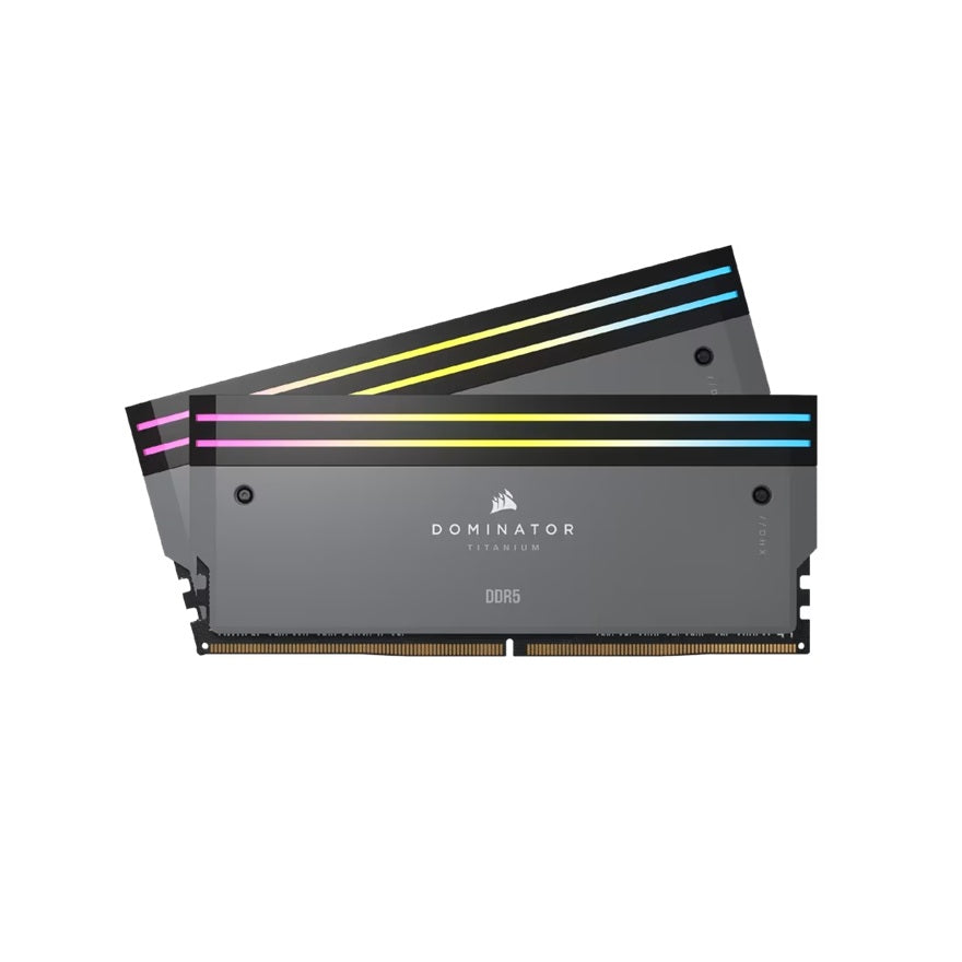 Corsair DOMINATORÃ‚Â® TITANIUM RGB 64GB (2x32GB) DDR5 DRAM 6000MT/s CL30 AMD EXPO & Intel XMP Memory Kit Ã¢â‚¬â€ Grey